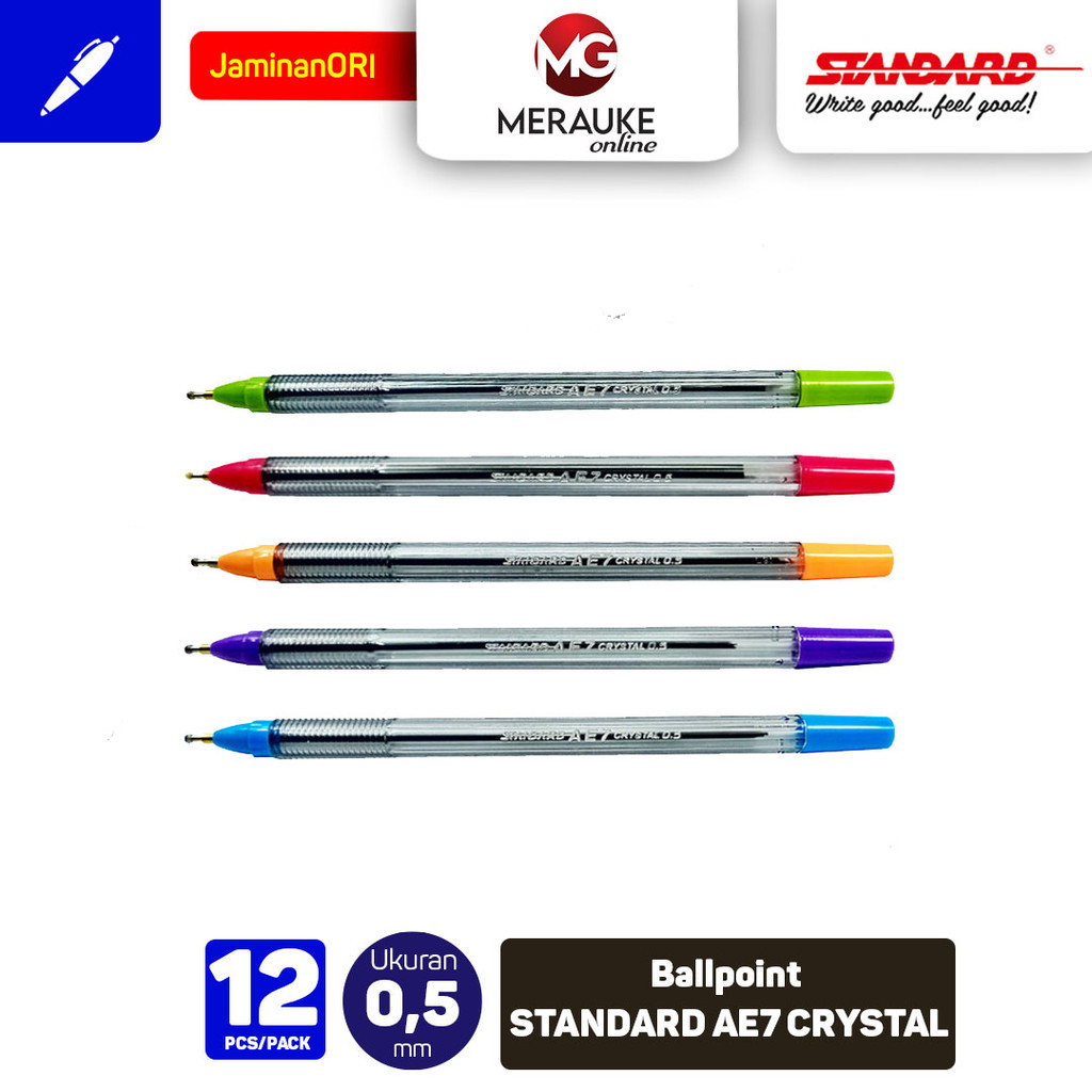 

Ballpoint STANDARD AE7 CRYSTAL - Hitam 12 Pcs
