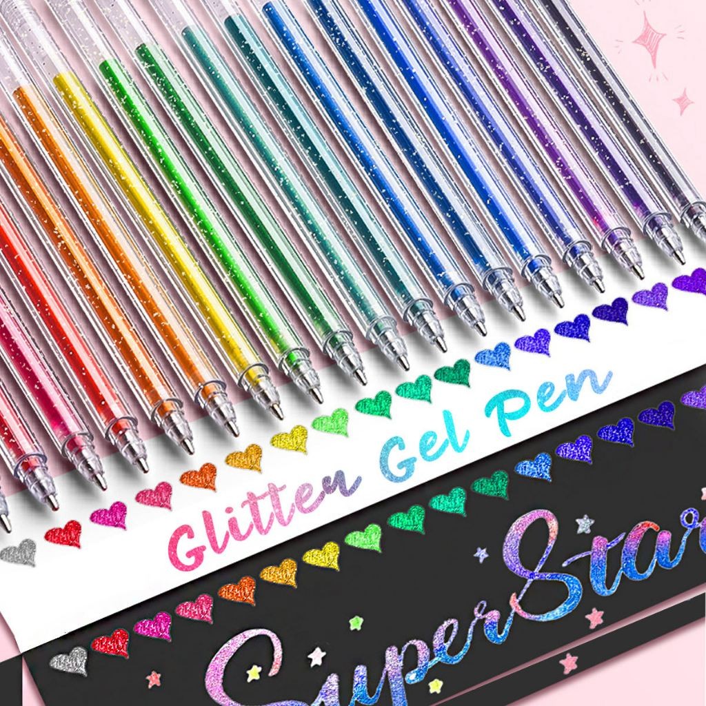 

SHANDS Glitter Gel Pen Series Set 8Pcs 12Pcs Pena Berkilau