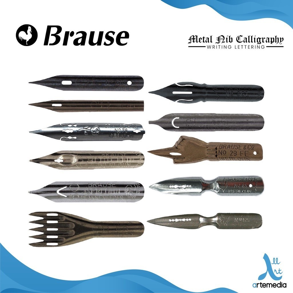 

Brause Metal Nib Calligraphy Writing Lettering Mata Pena Kaligrafi