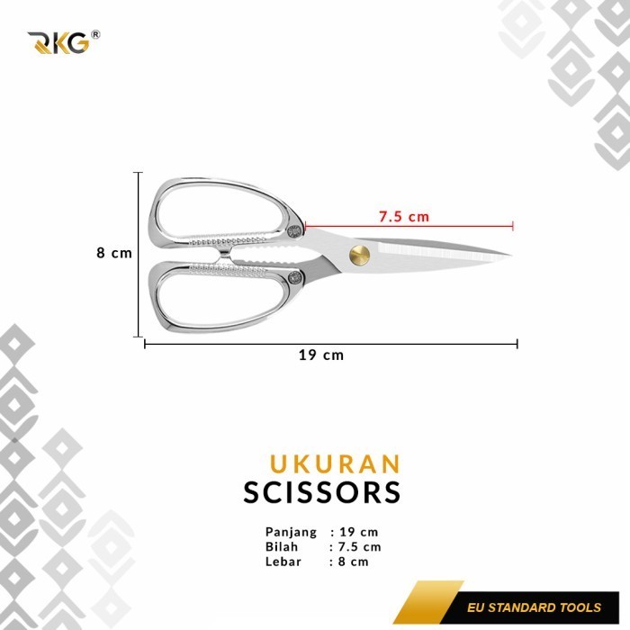 

RKG Gunting Industri Ukuran Besar Multifungsi Scissors Stainless