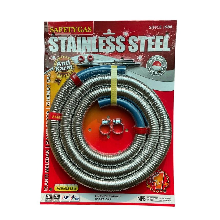 SELANG GAS SAFETY GAS BAJA + STAINLESS STEEL