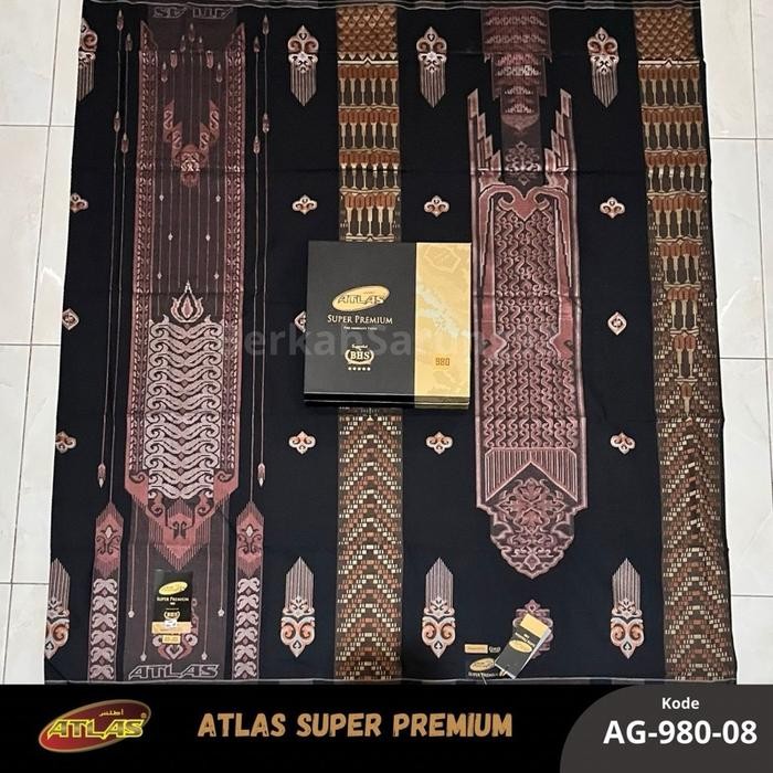 Atlas Super Premium 980 975 970 Grade Gold Full Songket Timbul Jaguar 100% Original Sarung Muslim