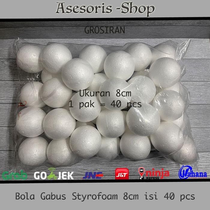 

Bola Gabus 8Cm / Bola Gabus Styrofoam Diameter 8Cm Isi 40 Pcs