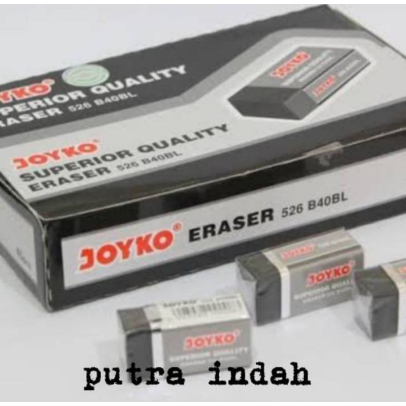 

Grosir 1 pak isi 40 pcs Penghapus joyko kecil hitam