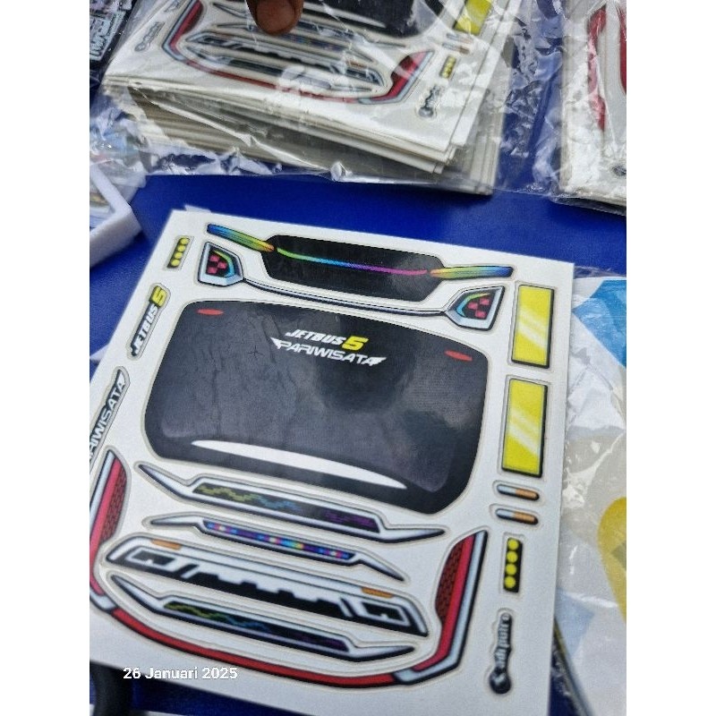 HEAD LAMP RGB MINIATUR BUS JB3 JB5 (STIKER CUTTING)