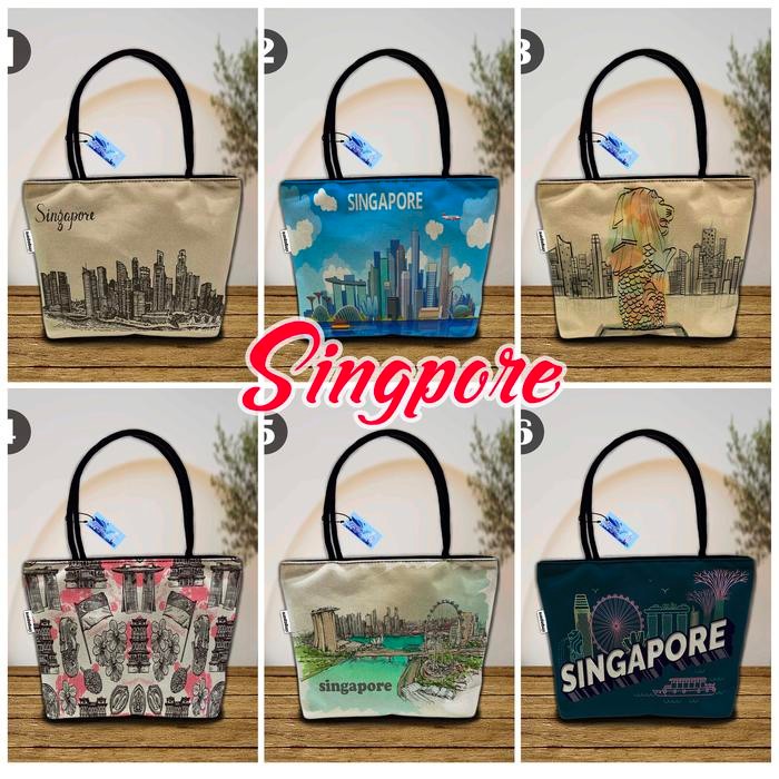 TAS SINGAPORE, TAS WANITA MODEL TENG TENG SUMBU NEGARA SINGAPORE