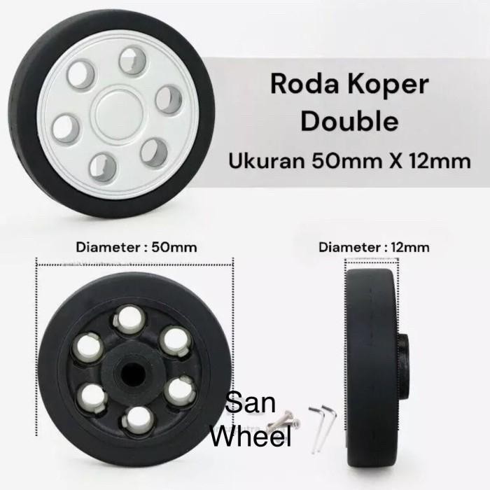 RODA KOPER PENGGANTI DOUBLE WHEEL REPLACEMENT LOJEL DELSEY