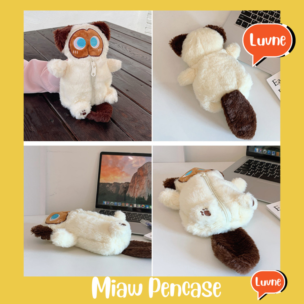 

[COD] Tempat Pensil Pouch Kucing Karakter Bulu Lembut Lucu