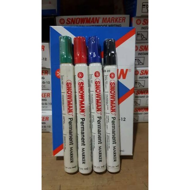 

Spidol Permanent Marker Snowman G-12 - Lusinan - 12pcs