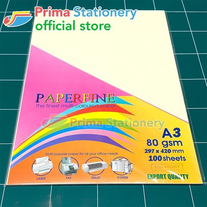 

Kertas Hvs A3 Paperfine Isi 100 Lbr Warna Muda