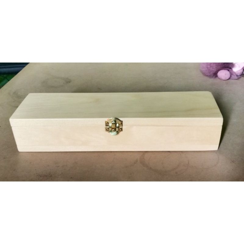 

Kotak pensil/box penyimpanan pensil full kayu