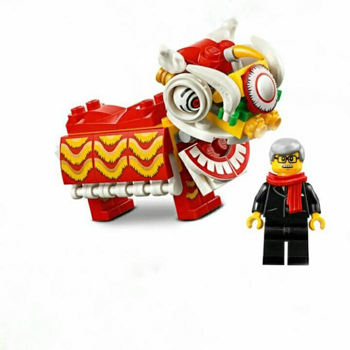 ..... Lego Chinese New Year 80104 Lion Dance / Barongsai + Minifigure Kakek