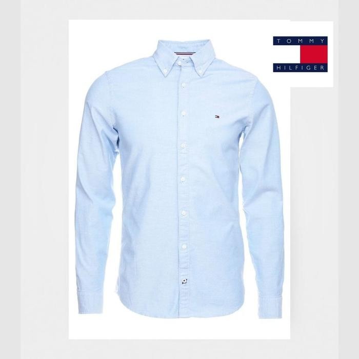 BEST SELLER kemeja polos lengan panjang pria tommy's Hilfiger premium