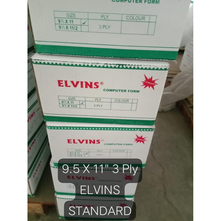

Kertas Komputer 9.5X11" 3Ply ELVINS (Continuous Form 3Ply )