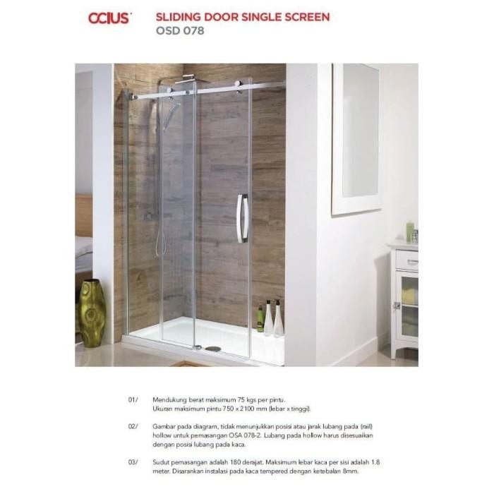 Sliding Shower Screen Accessory Set Pintu Sliding Shower Kamar Mandi