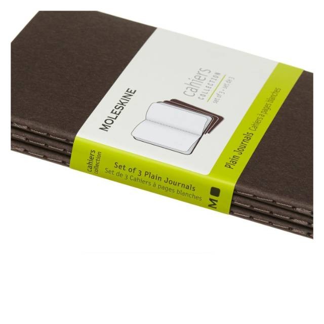 

Moleskine Cahiers Collection Plain Journals Coffee Brown (isi 3pcs) - Extra Large size 774