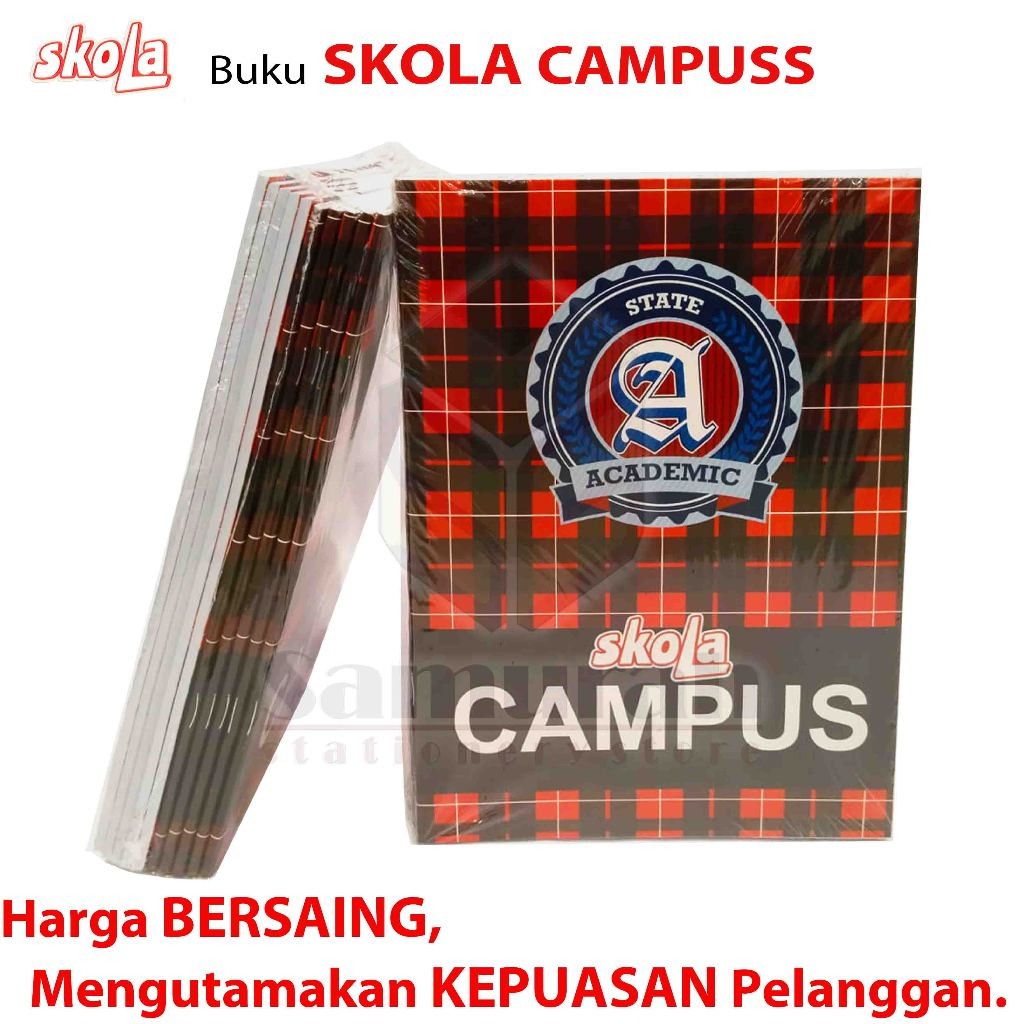 

Buku Tulis Skola Campus Isi 36 Lembar / Buku Sekolah Ukuran Boxy / B5 Campuss 36 Lbr - Per Pak isi