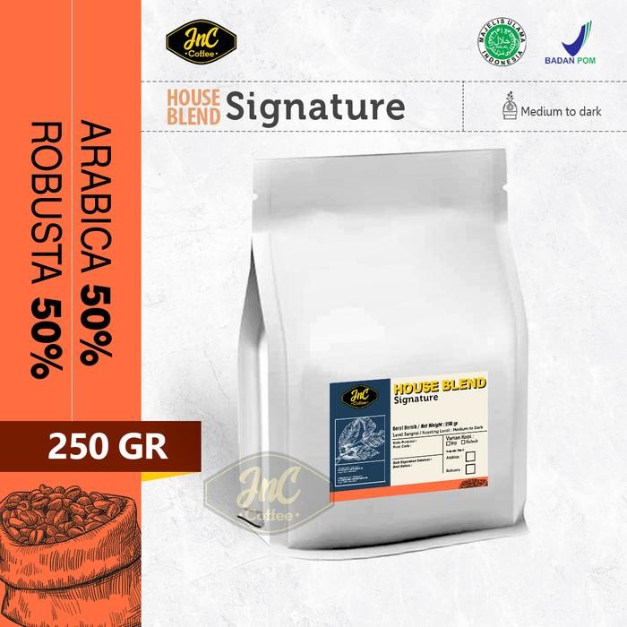 

JnC House Blend Signature 250 Gr 50% Kopi Arabica 50% Robusta For Kopi Susu Espresso