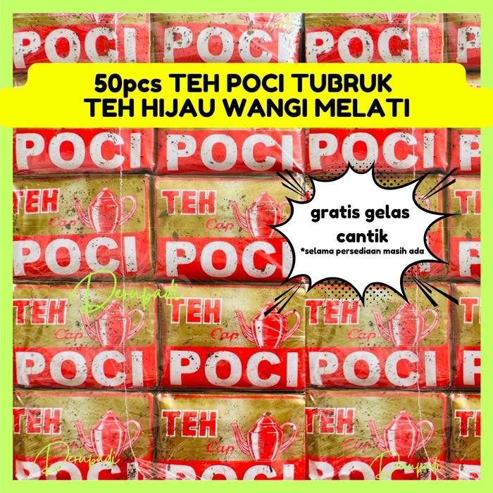 

50pcs TEH CAP POCI GOLD TEH HIJAU WANGI MELATI ASLI