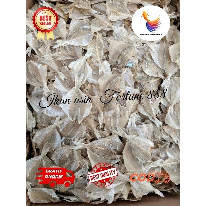 

Ikan asin Kapasan tulang asli tawar Tipis Kerupuk 1000gram, 500gram, 250gram