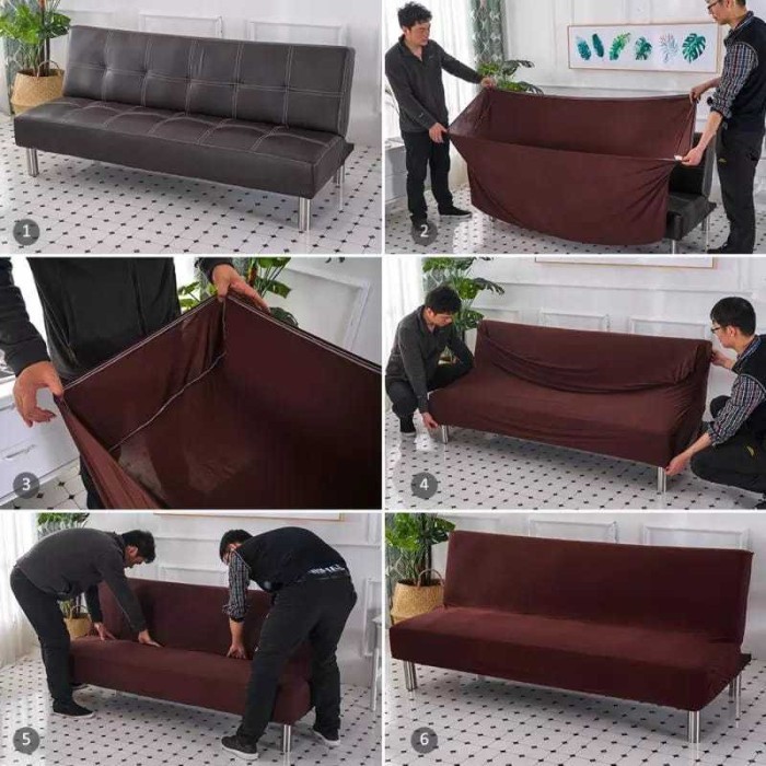 Promo Sarung Pelindung Sofa Bed / Cover Bed Informa / Kain Elastis