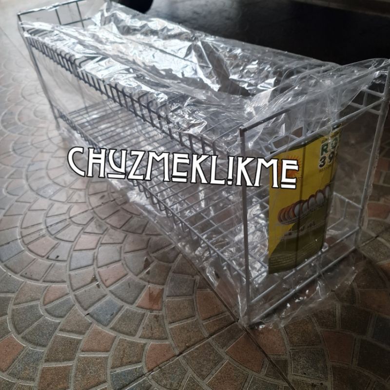 Rak Piring Gelas Besar Susun 2/Rak Piring Gelas Panjang Besar Susun 2/Rak Piring Gelas Besi Panjang