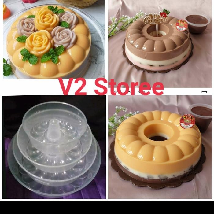 PREMIUM Cetakan Puding Plastik ukuran 20 cm