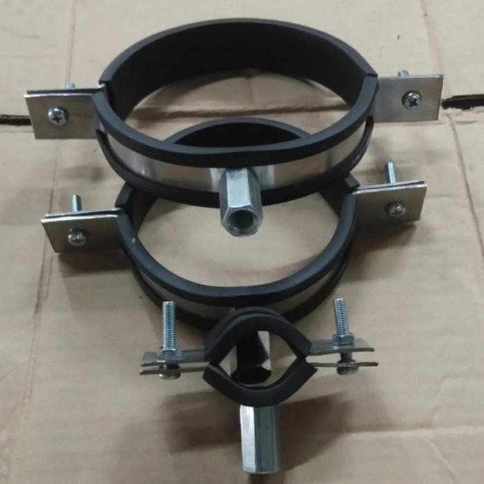 PREMIUM klem holder pipa besi 6" inch
