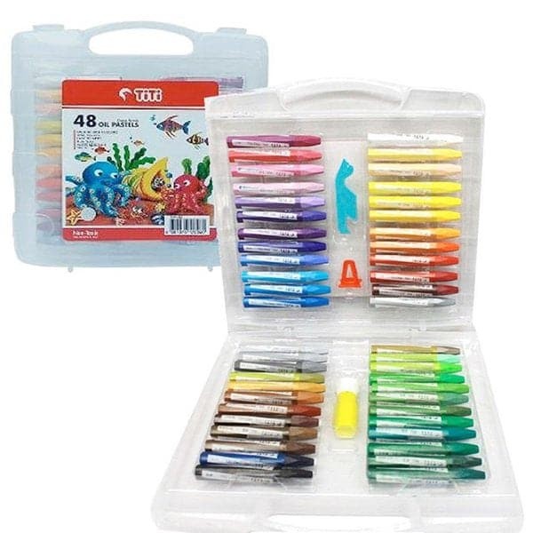 

Titi Oil Pastl 48 Warna TI-P-48s / Krayon Minyak Crayon Non-Toxic