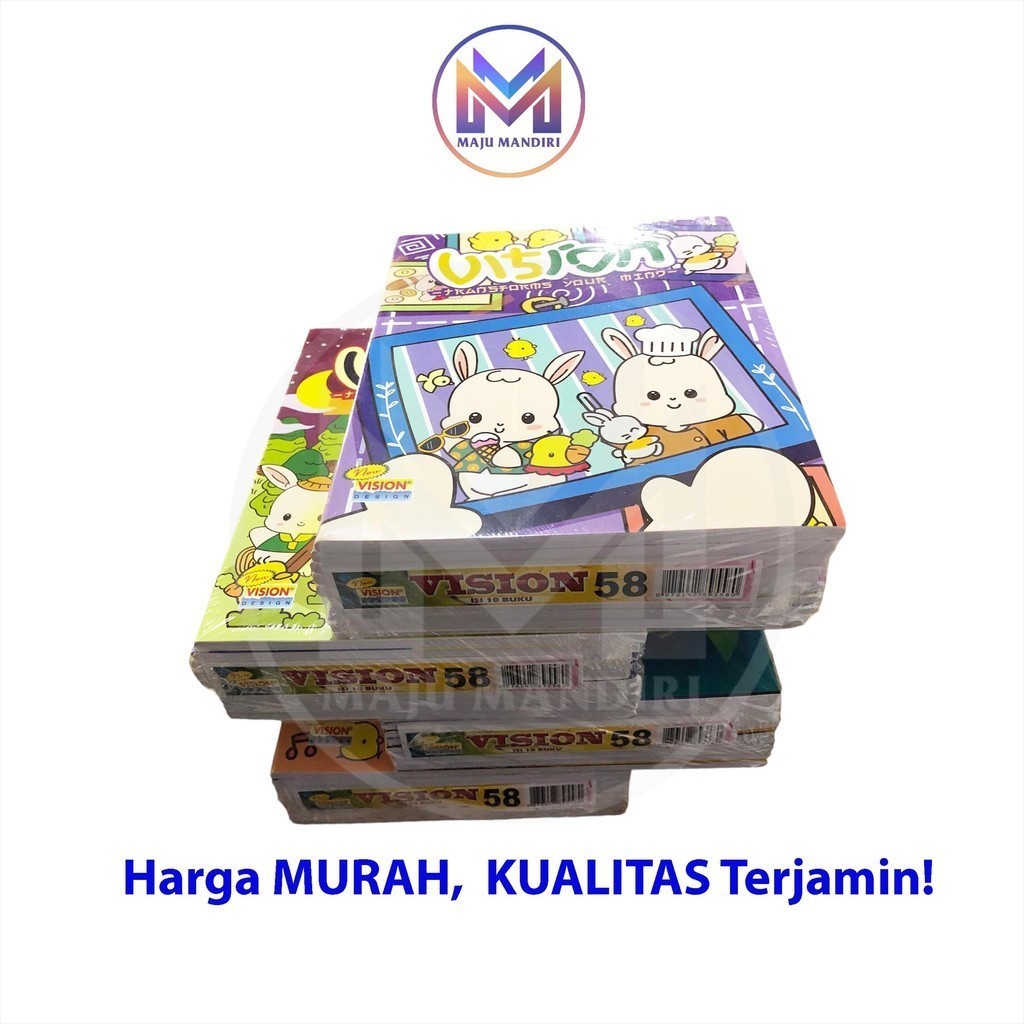 

Buku Tulis Vision 58 Lembar / Buku Untuk Sekolah TK SD Ukuran Quart