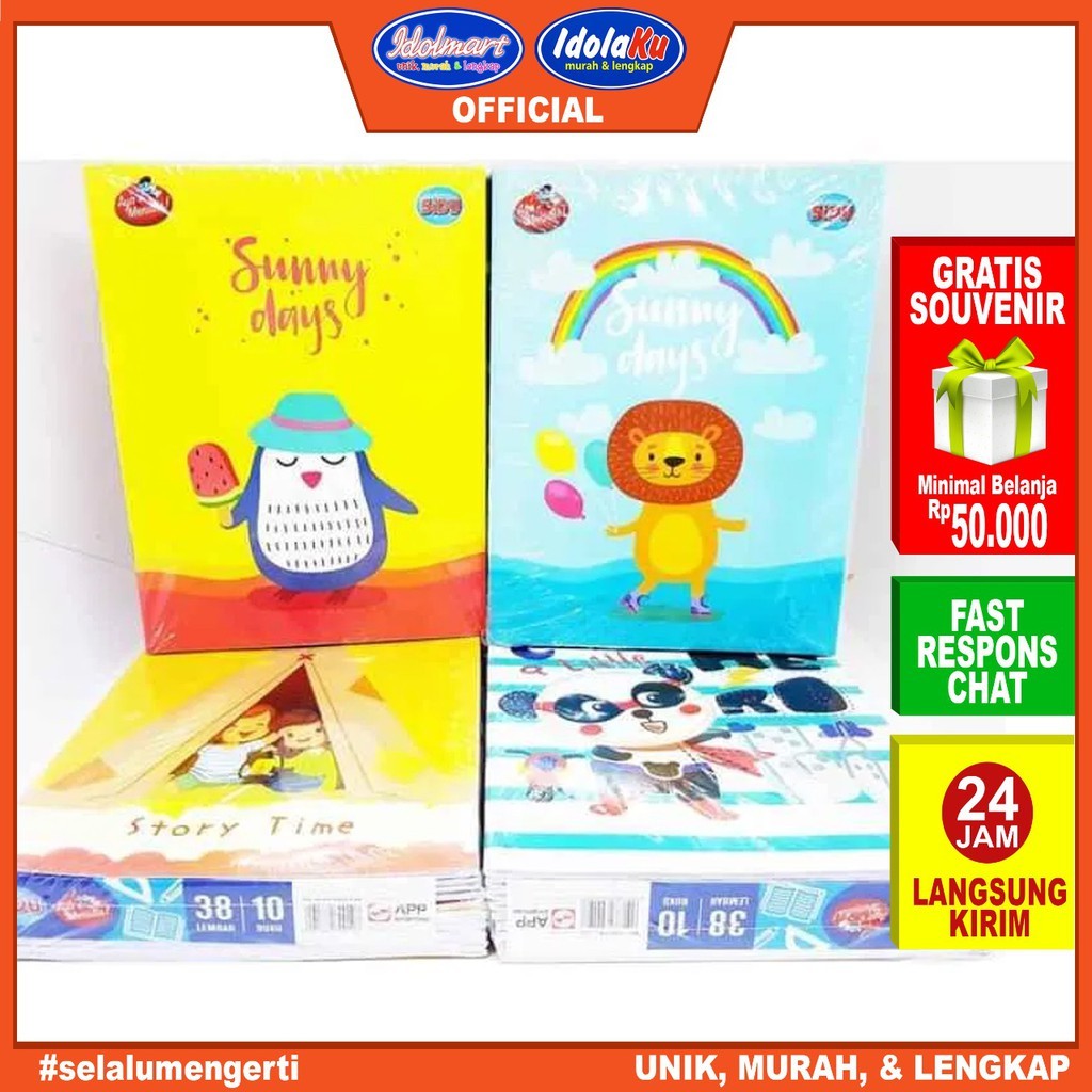 

IDOLMART Buku Tulis SIDU isi 38 Lembar - 10 Buku