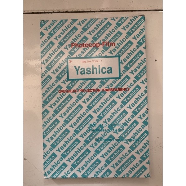 

YASHICA PLASTIK MIKA ISI 50 LEMBAR / OVERHEAD PROJECTION TRANSPARENCY