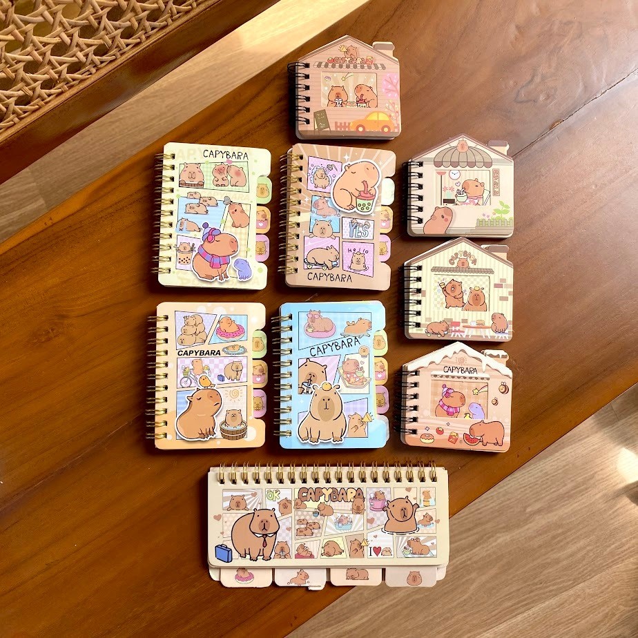 

Capybara Alat Tulis Lucu Stiker Pensil Notebook Clear File Pensil Mekanik Sticky Notes Memopad Buku