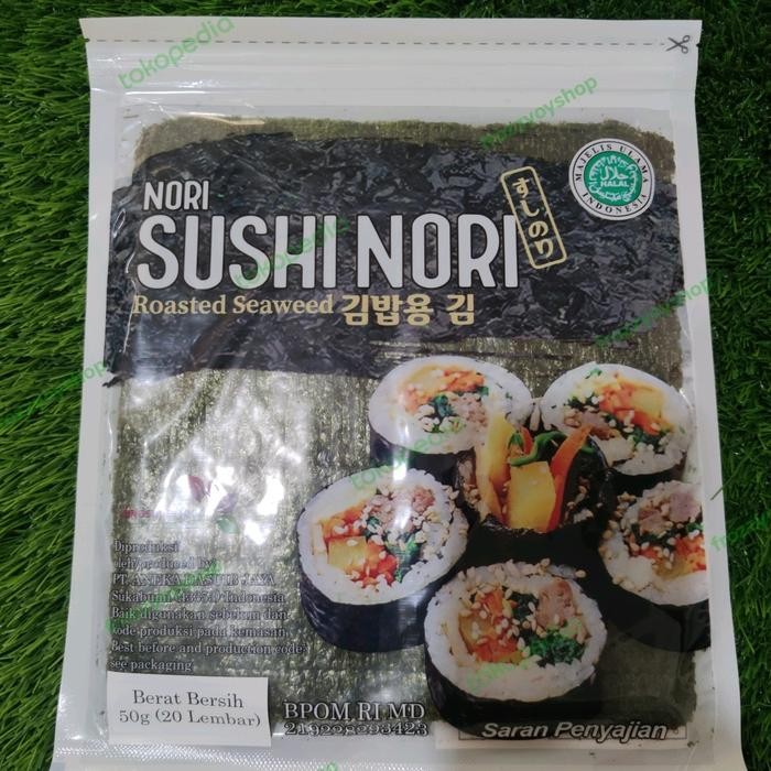 

Nori Sushi Lembaran Isi 20 Lembar 50Gr Terlaris