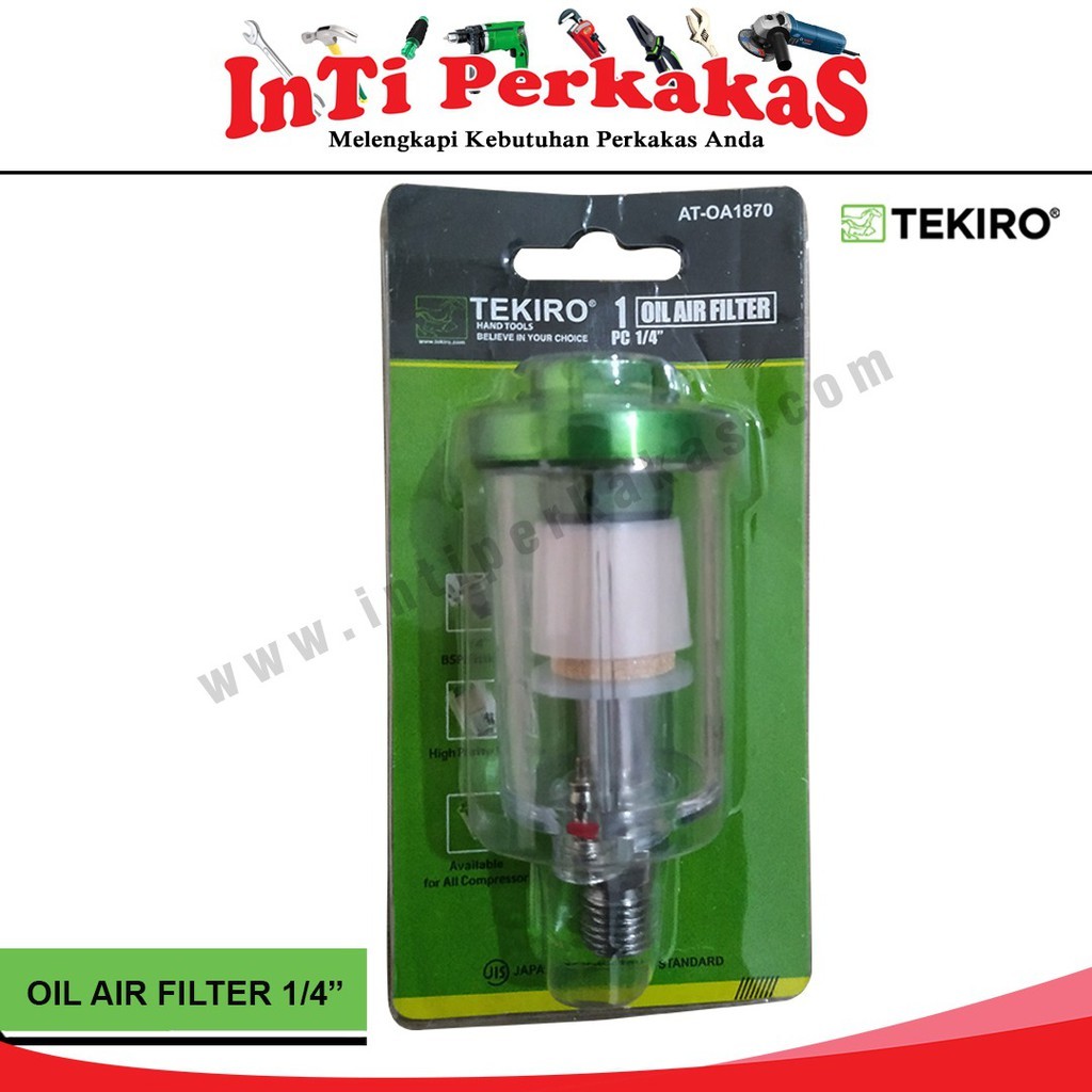 Tekiro Filter Saringan Air Udara 1/4" Kompresor Air Saringan Angin Oil Air Filter 1/4" tekiro