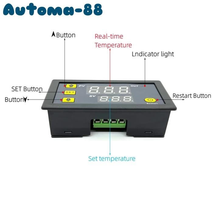 W3230 Digital Thermostat Temperature Switch Ac 220V Dc 12V 24V W-3230