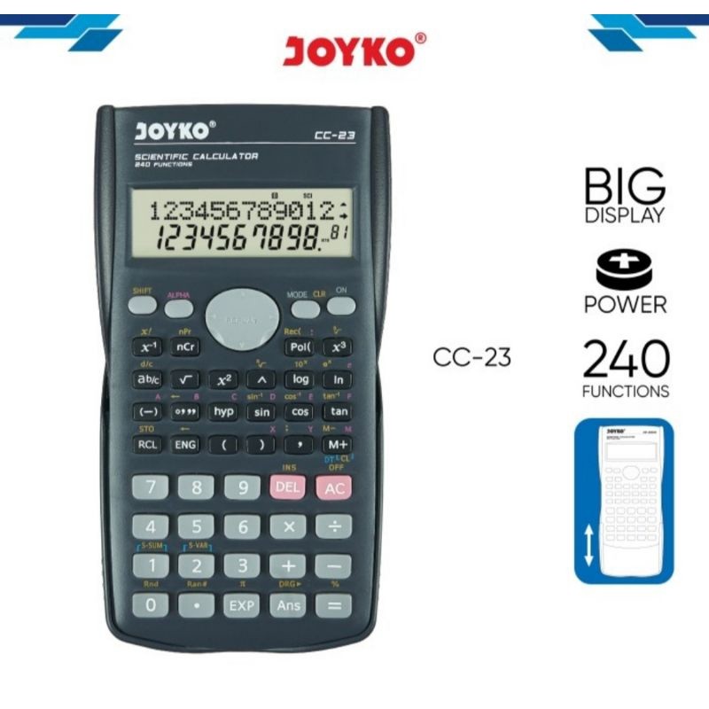 

Kalkulator Ilmiah Joyko CC-23 Scientific Calculator WE!!
