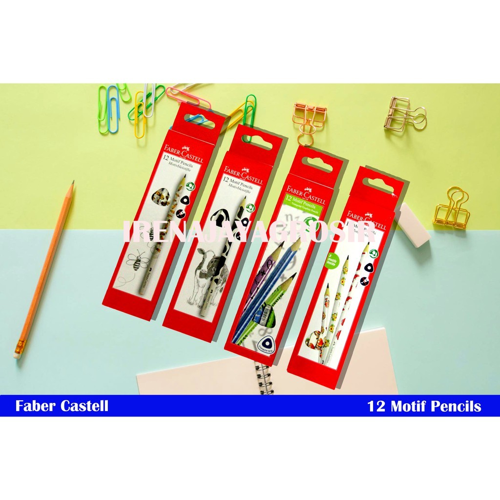 

FABER CASTELL PENSIL 2B FANCY motif gambar anak lucu murah ISI 12 PCS WE!!!