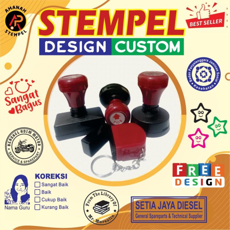 

Stempel, Stempel Custom, Cap stempel otomatis. FLASH WE!!