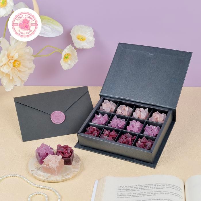 

PREMIUM JAPANESE CRYSTAL CANDY/KOHAKUTOU - 12 PCS - PURPLE SERIES