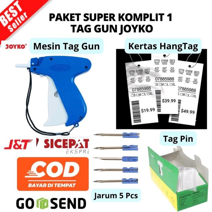 

No Na - Paket Super Komplit Tag Gun Merek Joyko Alat Tembak Pemasang Label Bandrol Harga Hangtag