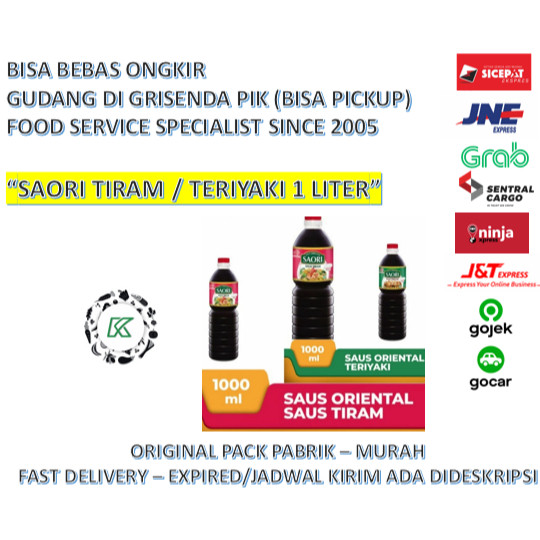 

Saori Saos Tiram Oriental 1 Liter kemasan HORECA
