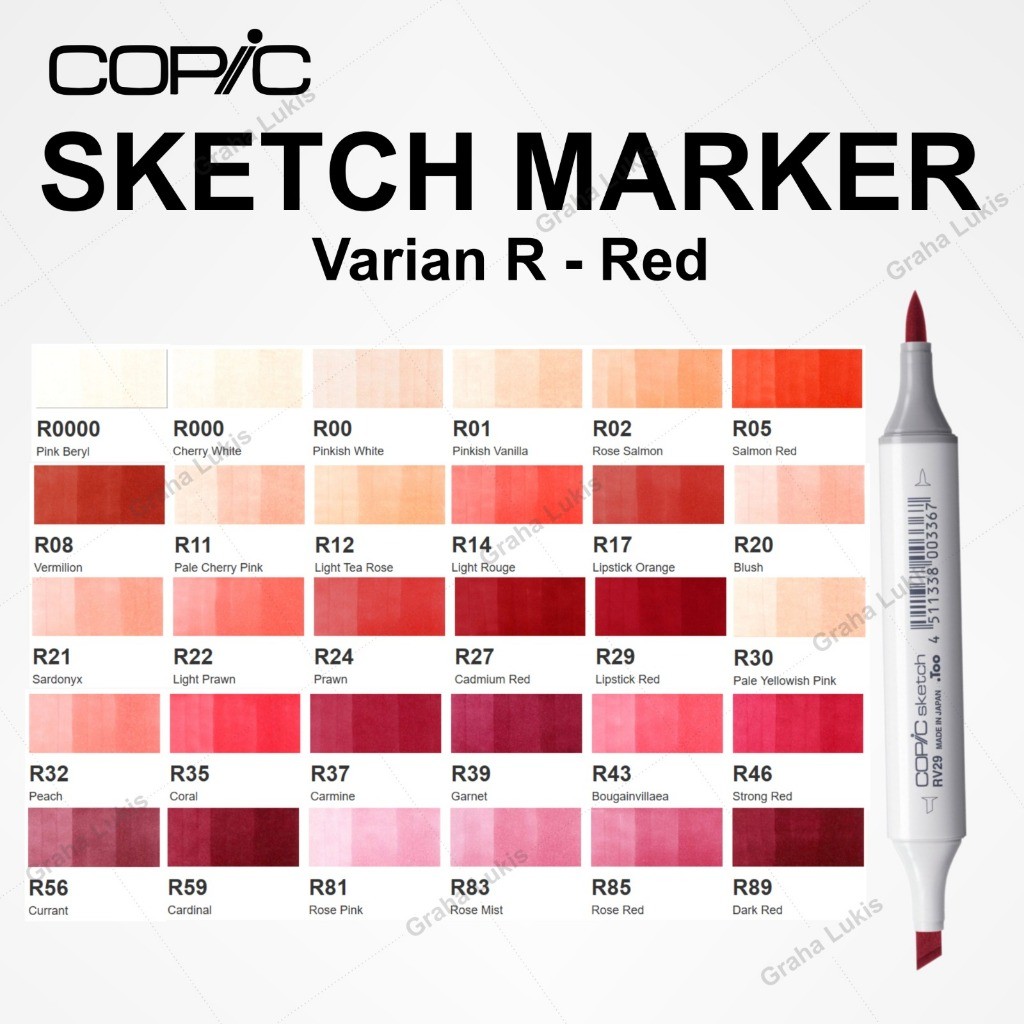 

COPIC SKETCH MARKER VARIAN R - RED WE!!!