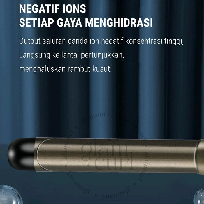 Glamcurl - Catok Tong Pro Glaze Curly Catokan Klintong Pengeriting Rambut Ceramic Klintong Amara