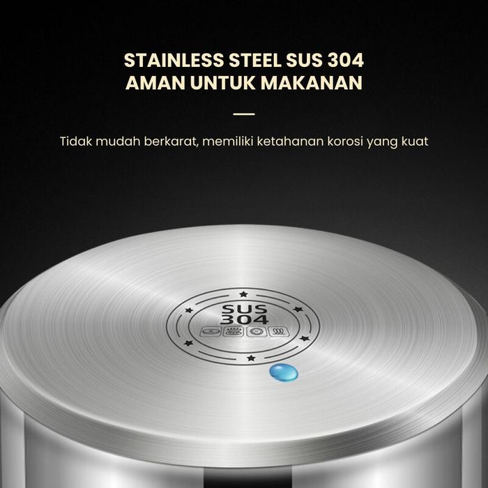 SALE  [PANCI SEMPOL] PANCI PENGGORENGAN DEEP FRYING 5 IN 1 MULTI DEEP FRYER STAINLESS STEEL