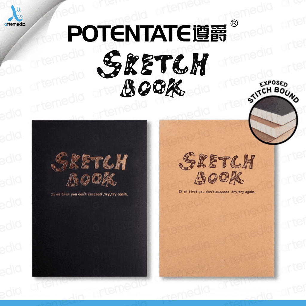 

Potentate A5 Exposed Stitch Bound Sketchbook Buku Sketsa WE!!