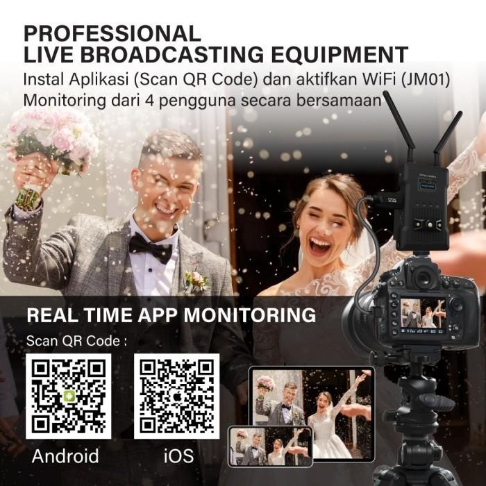 Px Jm 300 Pro Wireless Video Transmiter Receiver Kamera 4K Jm 300Pro