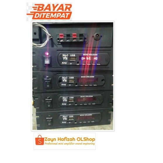 POWER AMPLIFIER MINI 12V MP3 Bluetooth USB RADIO FM MMC AUX dengan amplifier rakitan 12 volt stereo