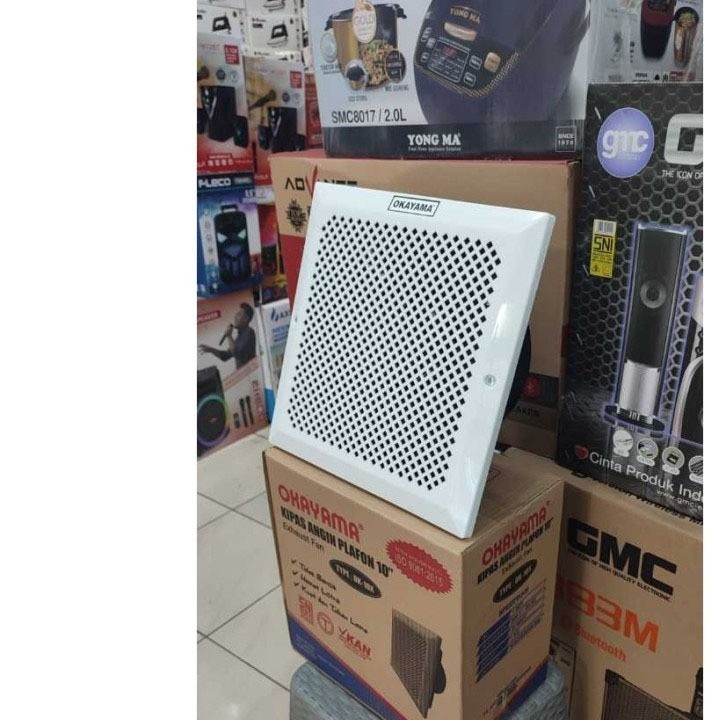 Terbaru OKAYAMA EXHAUST FAN PLAFON 10 INCH OK-10X HEXOS FAN PLAFON 10"/KIPAS ANGIN PLAFON 10 INCH