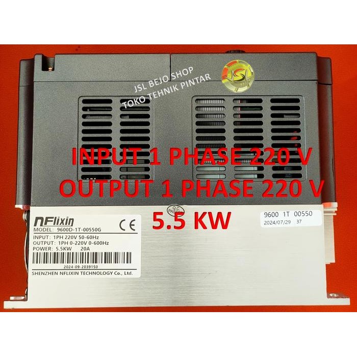 INVERTER VFD AT2 INPUT 1 PH 220V OUTPUT 1 PH 220 V FOR MOTOR DINAMO 1